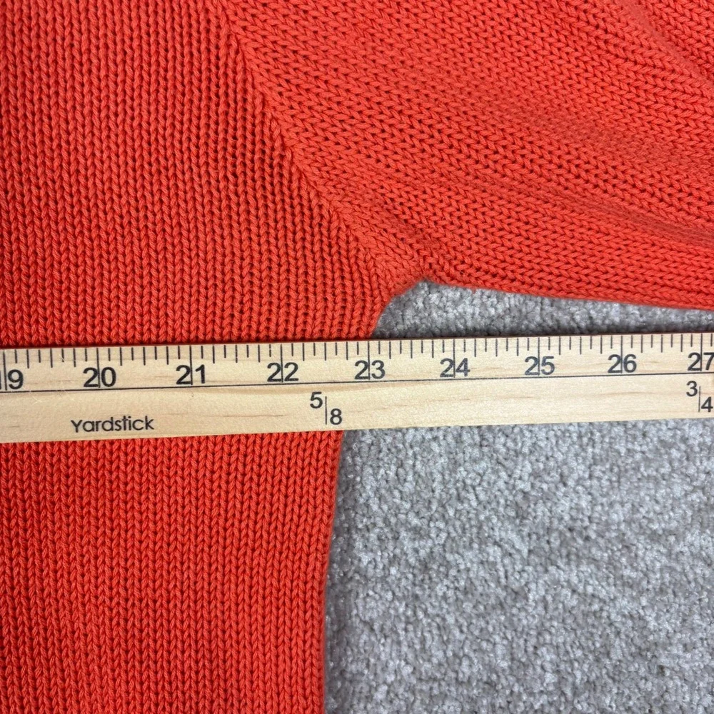 Polo Ralph Lauren Mens Orange Cotton Shaker Knit Crewneck Sweater Large